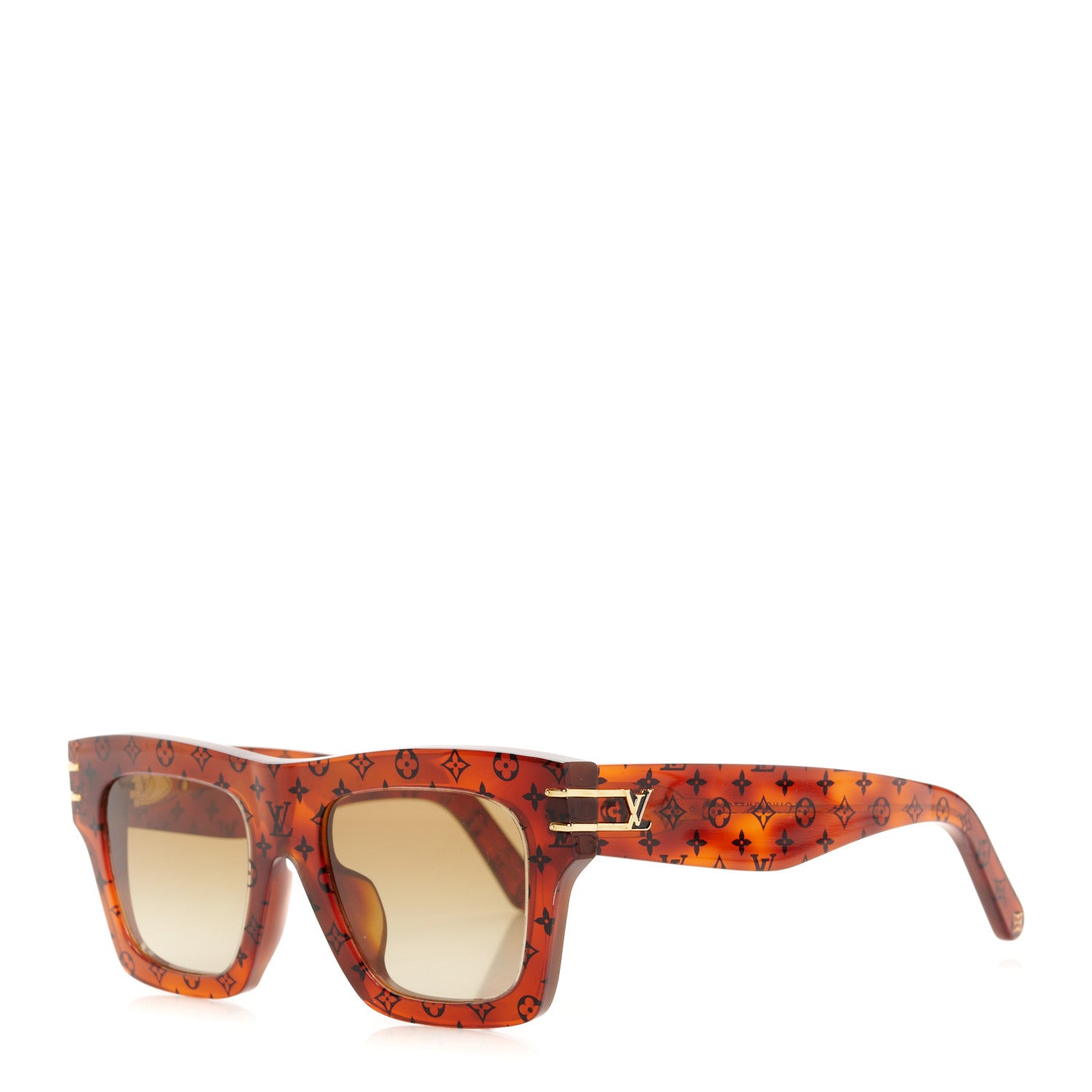 Louis Vuitton Acetate Blade Sunglasses Z1483W Tortoise 1 of 8