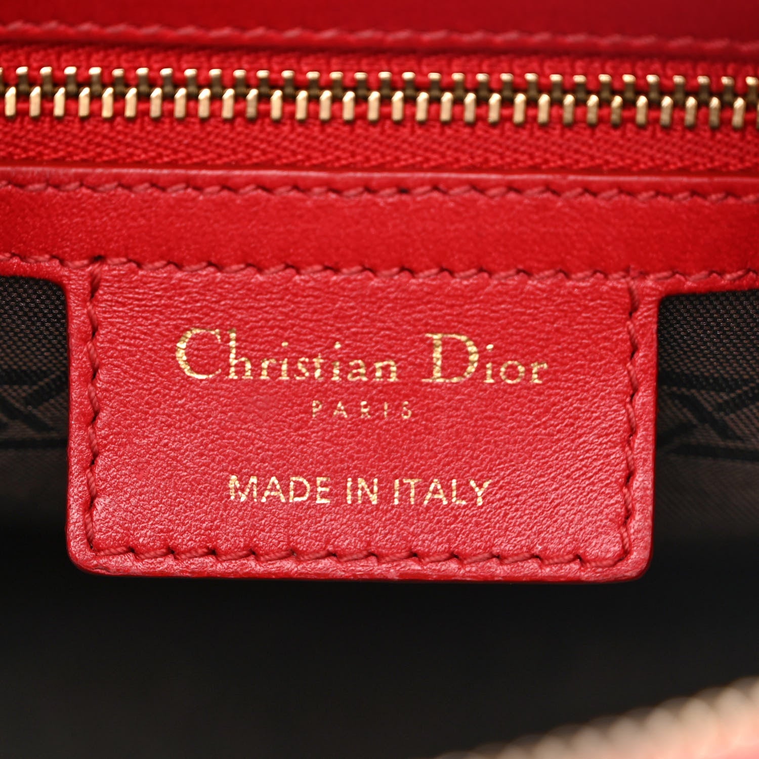 Christian Dior Lambskin Cannage Medium Lady Dior Red 6 of 10