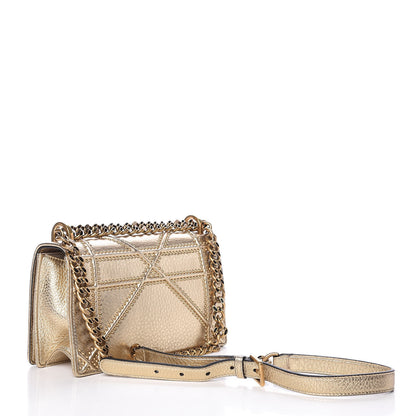 Christian Dior Metallic Calfskin Studded Small Diorama Flap Bag Gold 3 of 12