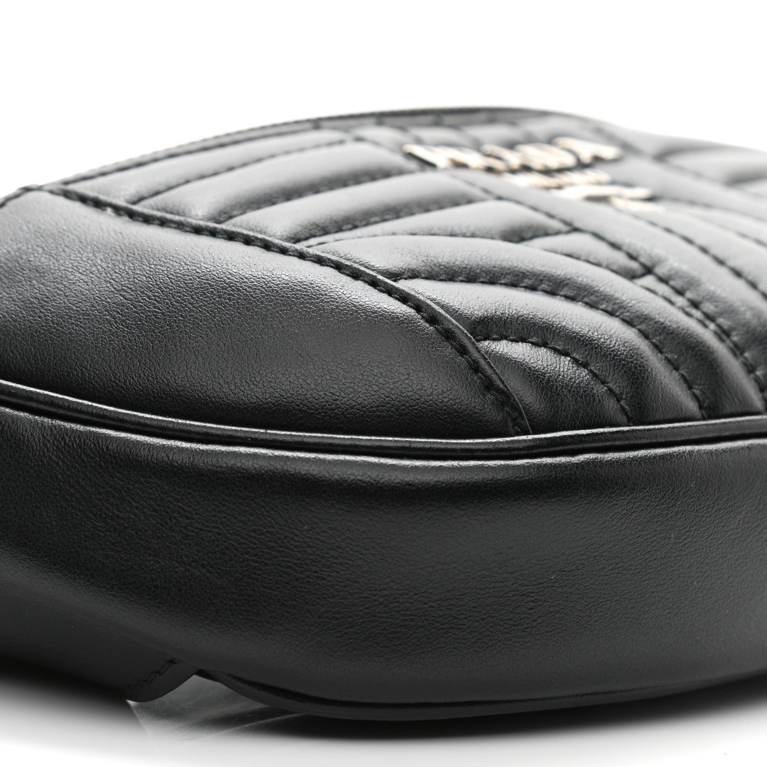 Prada Soft Calfskin Impunture Diagramme Belt Bag Black 9 of 10
