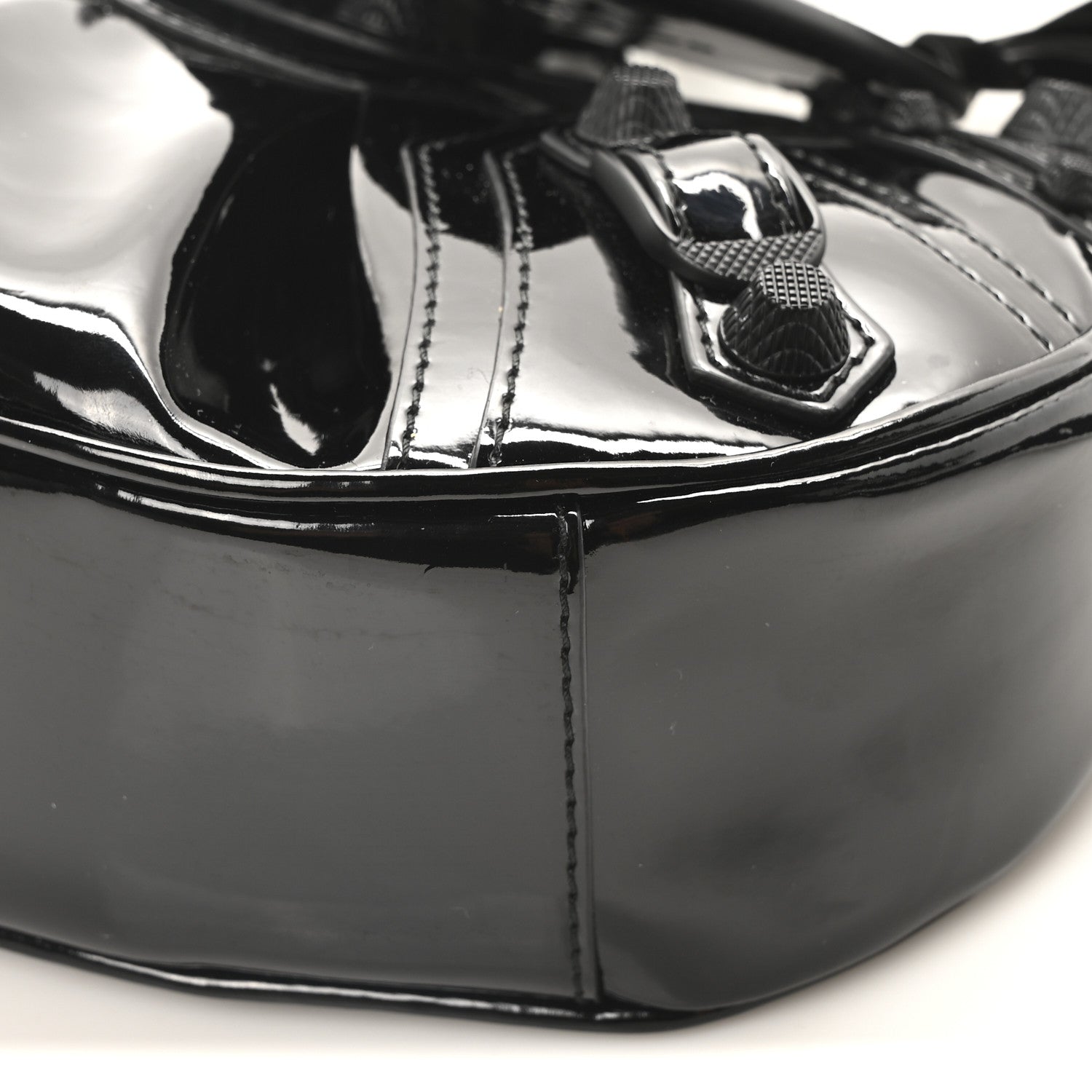 Balenciaga Patent Faux Leather Le Cagole Shoulder Bag XS Black 11 of 11