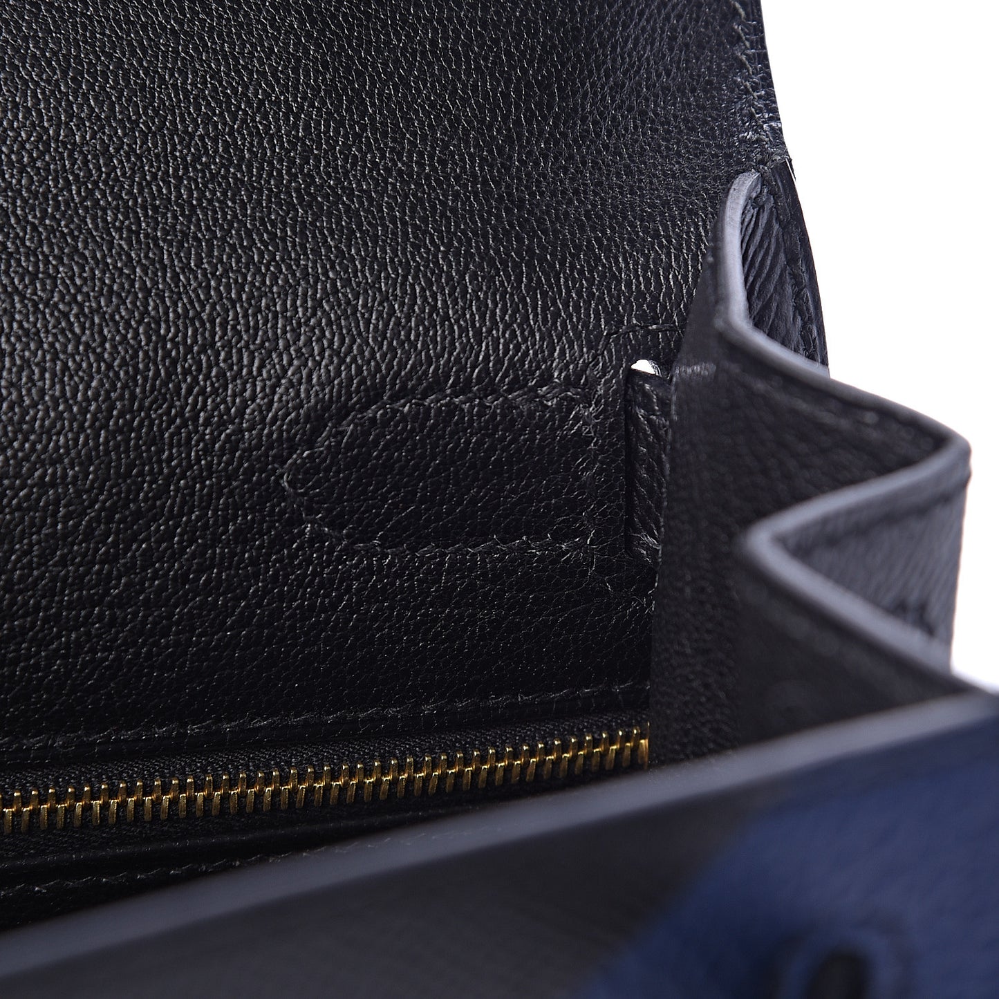 Epsom Taurillon Clemence Chevre Mysore Horseshoe Kellygraphie Lettre X Kelly Sellier 28 Noir Bleu Indigo Bleu Saphir