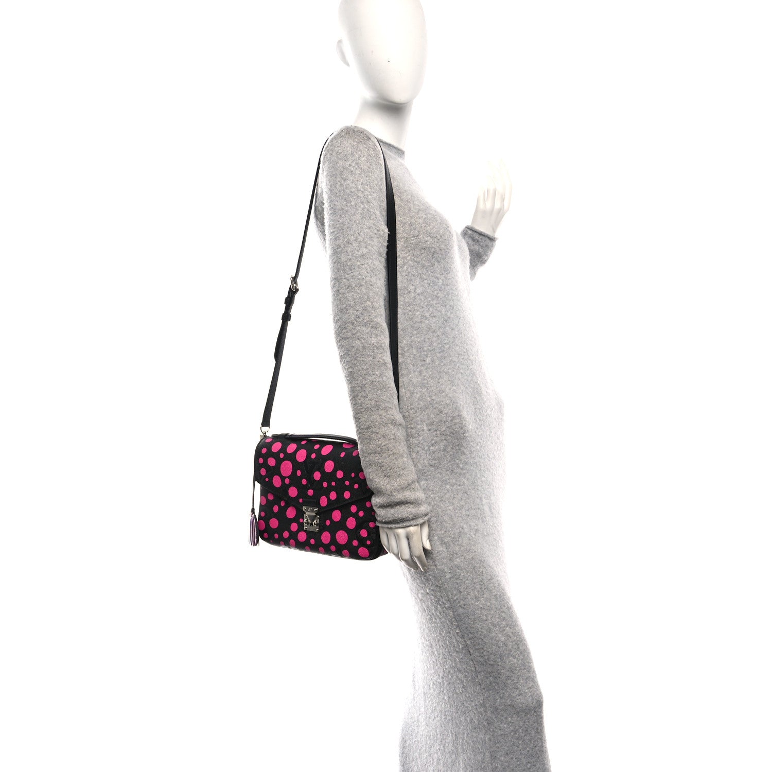 Louis Vuitton LV x YK Empreinte Monogram Giant Pochette Metis Black Fuchsia 2 of 9