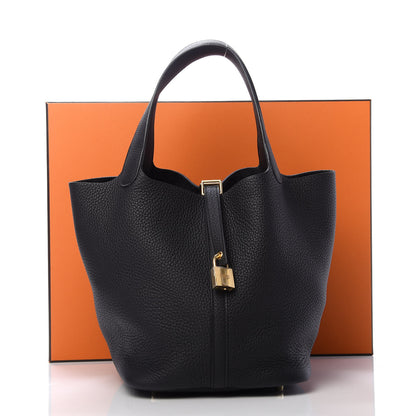 Hermes Taurillon Clemence Picotin Lock 22 MM Black 11 of 11