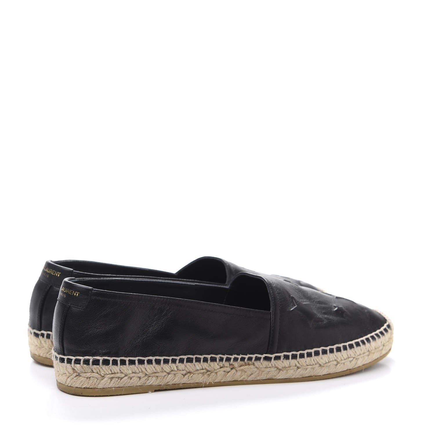 Saint Laurent Nappa Embossed Stars Espadrilles 39 Black 5 of 10