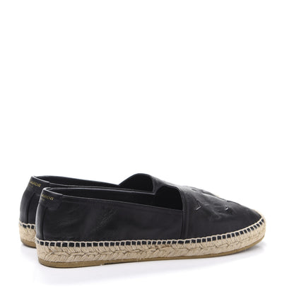 Saint Laurent Nappa Embossed Stars Espadrilles 39 Black 5 of 10