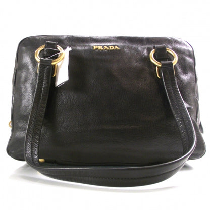 Prada Vitello Daino Shoulder Bag Black 1 of 11