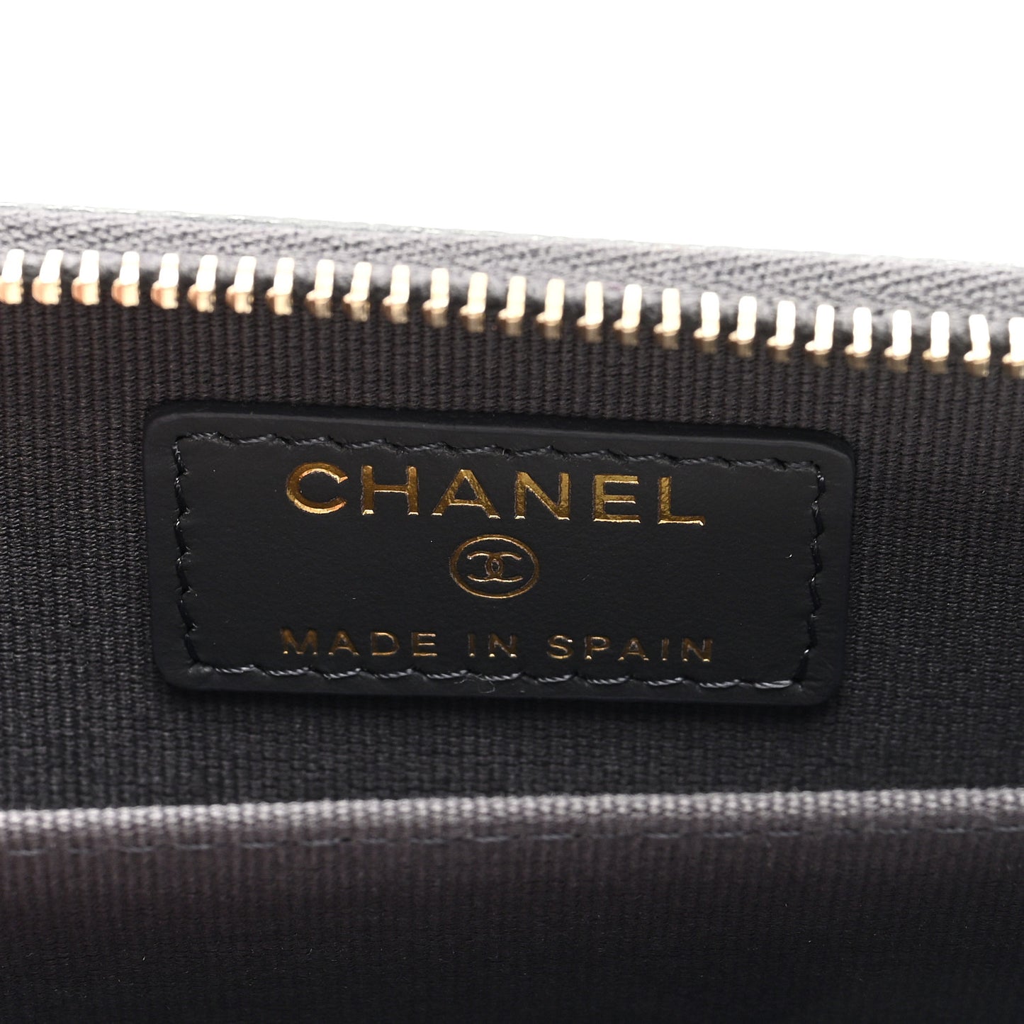 Caviar Quilted Zip Coin Purse Dark Grey