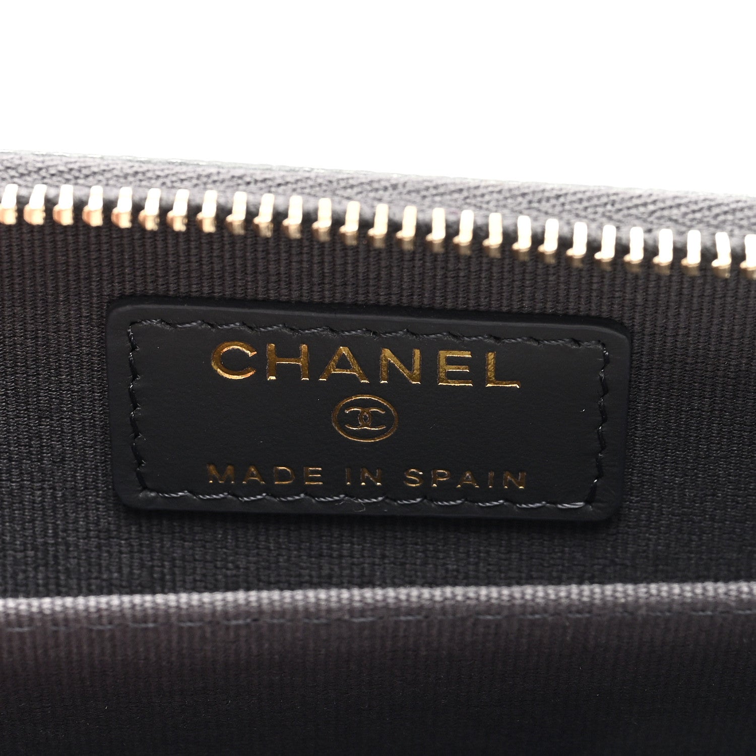 Chanel Caviar Quilted Zip Coin Purse Dark Grey 6 of 7