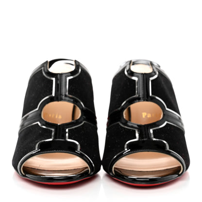 Christian Louboutin Specchio Patent Interior 85 Slide Sandals 40 Black 2 of 8