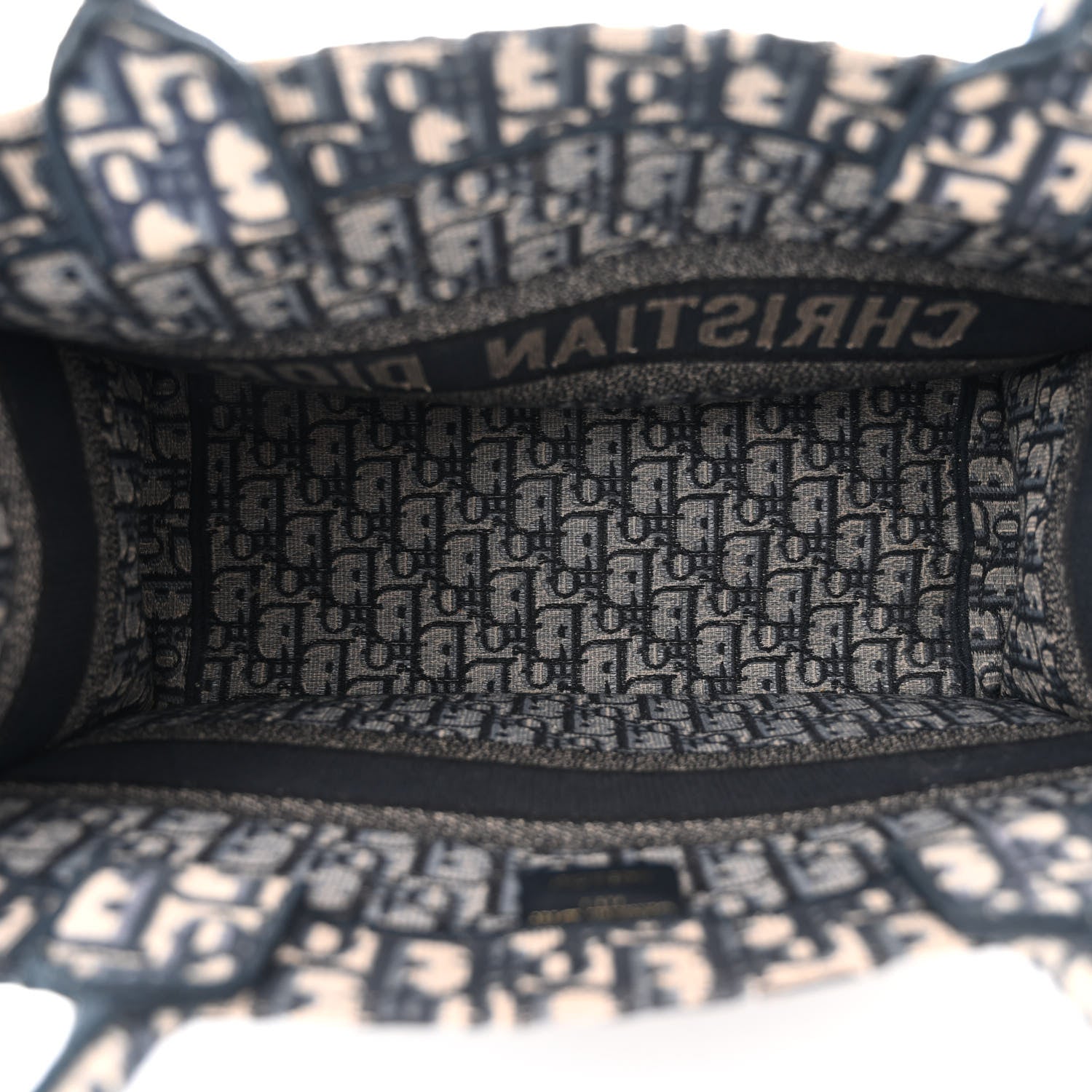 Christian Dior Oblique Medium Book Tote Blue Multicolor 5 of 12