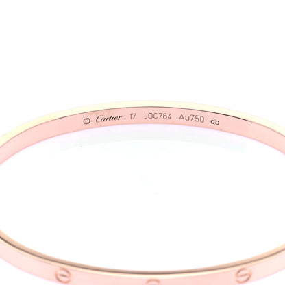 Cartier 18K Pink Gold Small LOVE Bracelet 17 5 of 8
