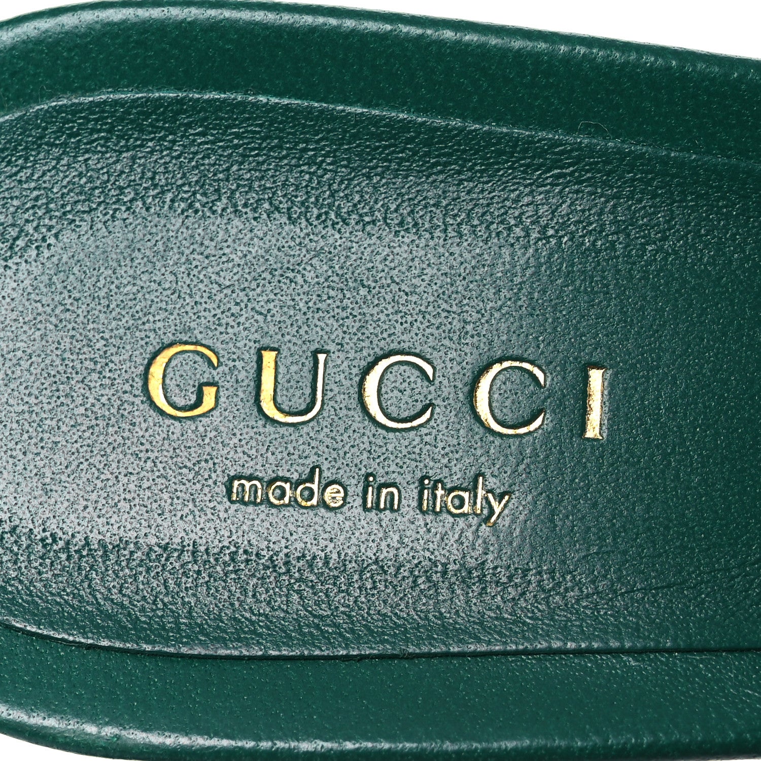 Gucci Nappa Matelasse GG Marmont 75mm Slide Sandals 35 Emerald 9 of 12