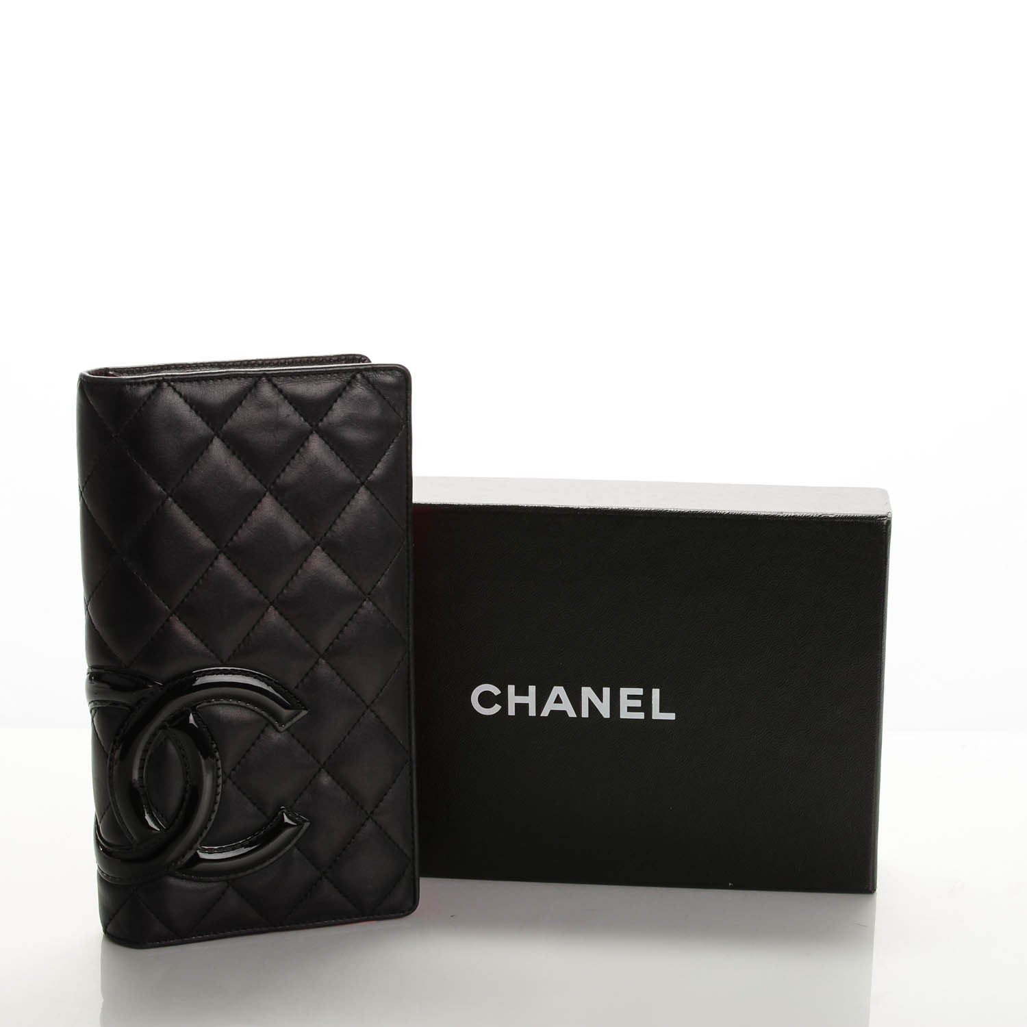 Chanel Calfskin Quilted Cambon Yen Wallet Black 5 of 9