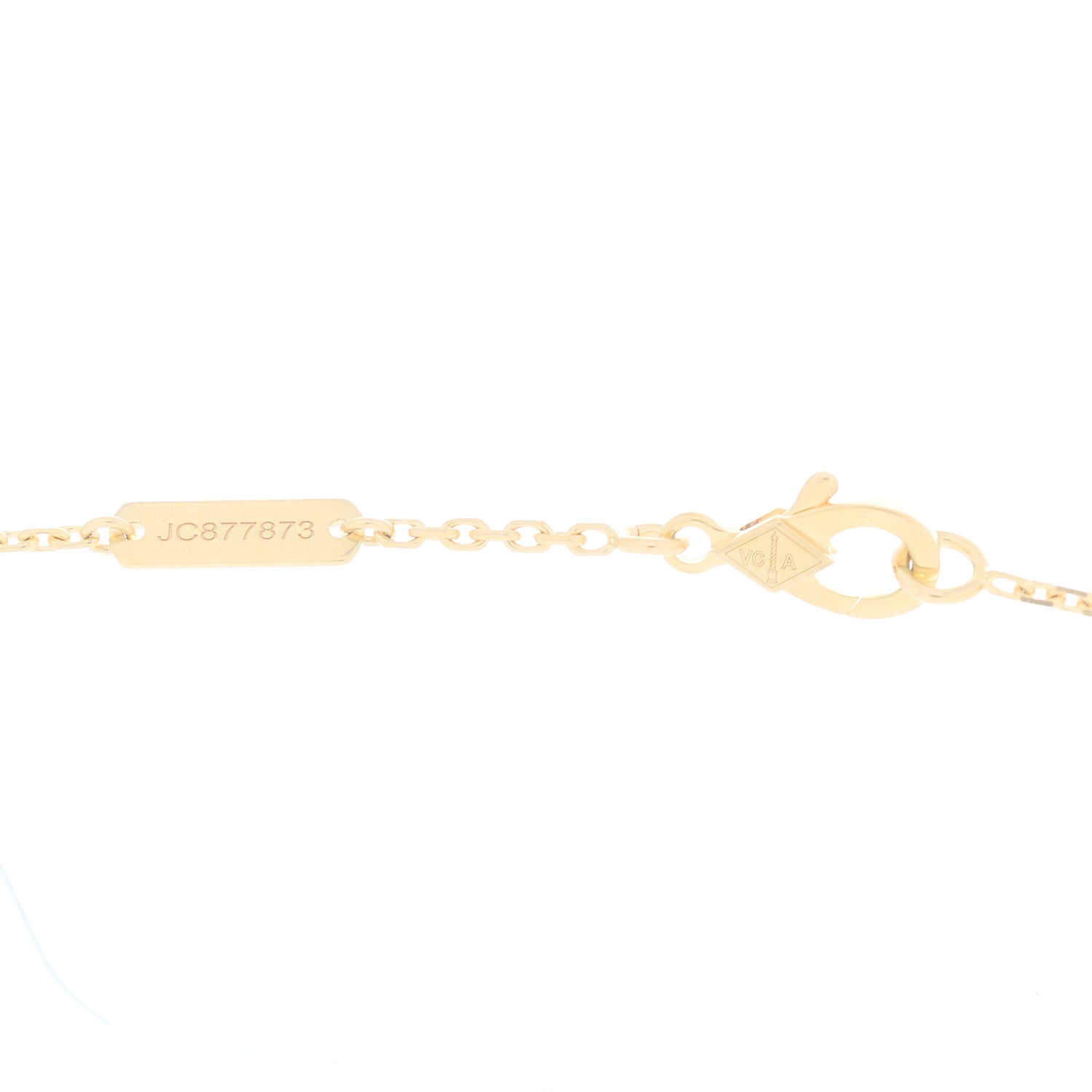 Van Cleef & Arpels 18K Yellow Gold Guilloche Vintage Alhambra Pendant Necklace 3 of 5