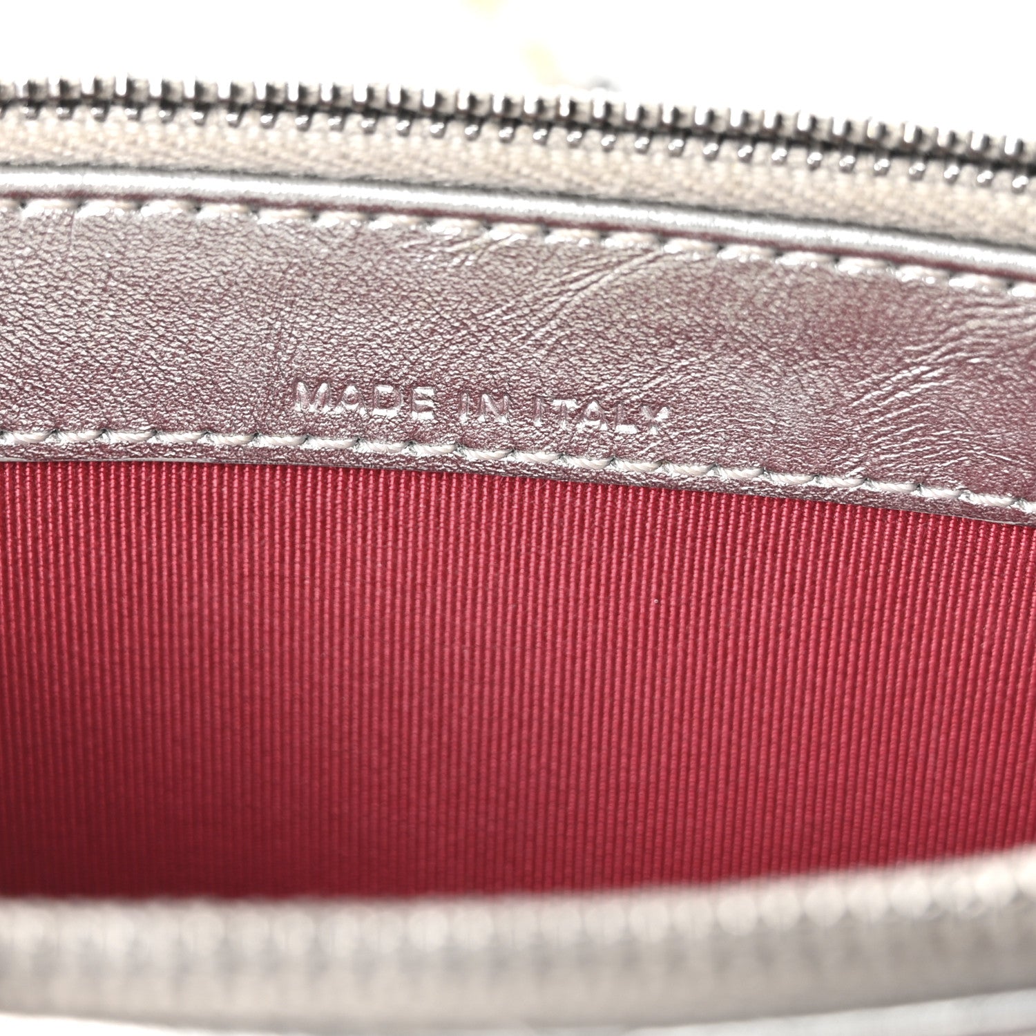 Chanel Metallic Lambskin Calfskin Quilted Small Gabrielle Clutch With Chain Silver 6 of 11