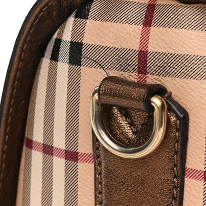 Burberry Haymarket Check Medium Alchester Bowling Bag Bronze 13 of 13