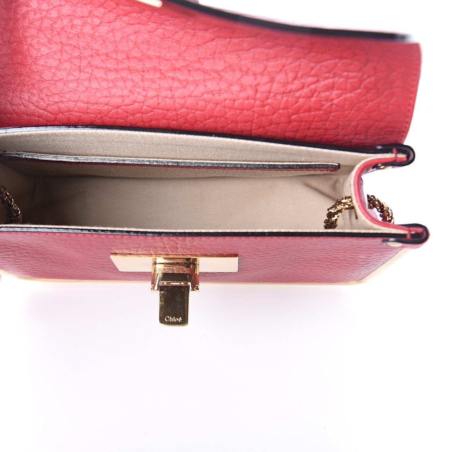 Chloe Grained Calfskin Small Sally Flap Bag Red 4 of 7