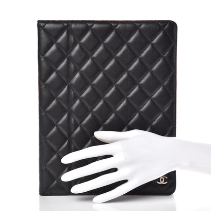 Chanel Lambskin Quilted iPad Case Black 2 of 9