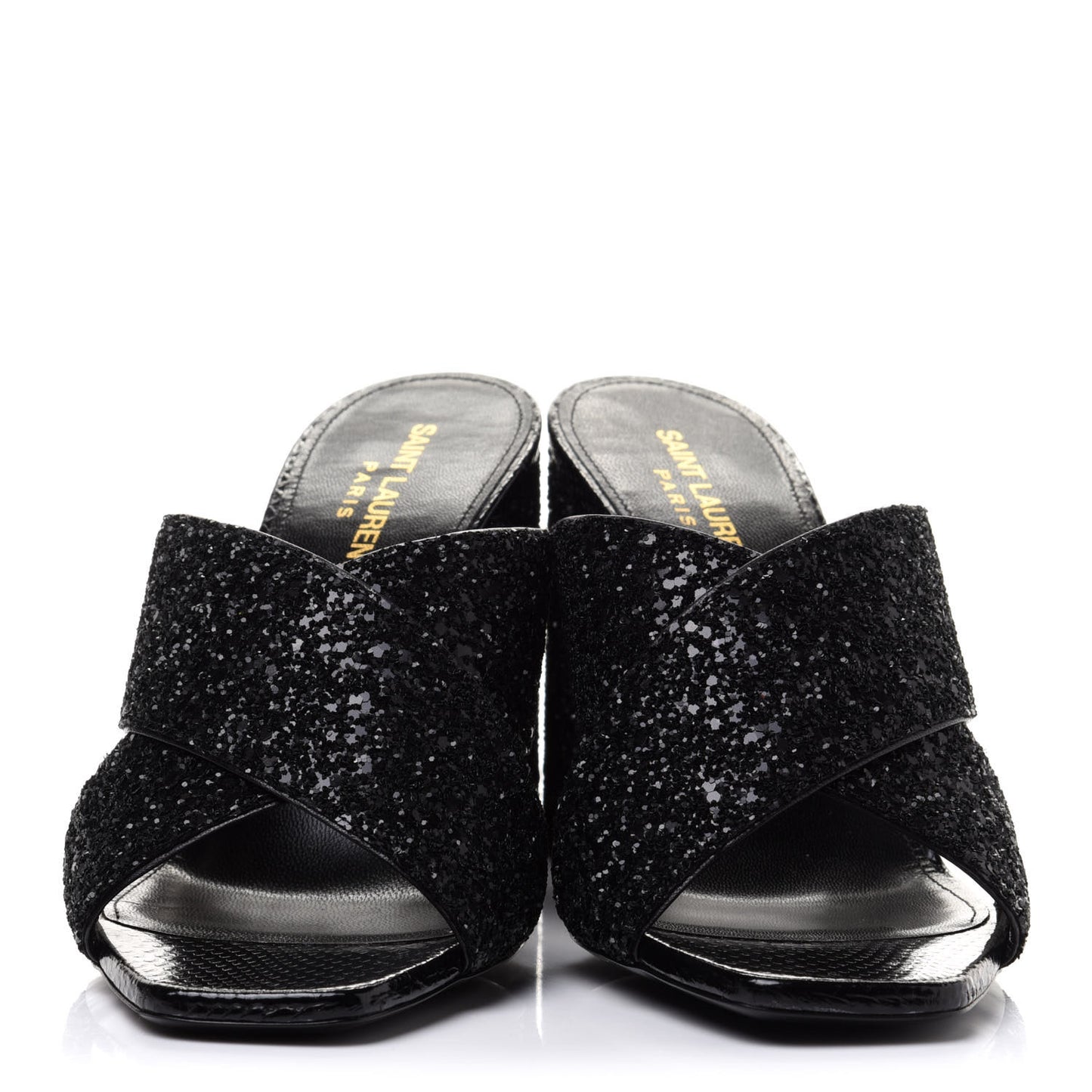 Glitter LouLou 70 Mule Sandals 39.5 Black