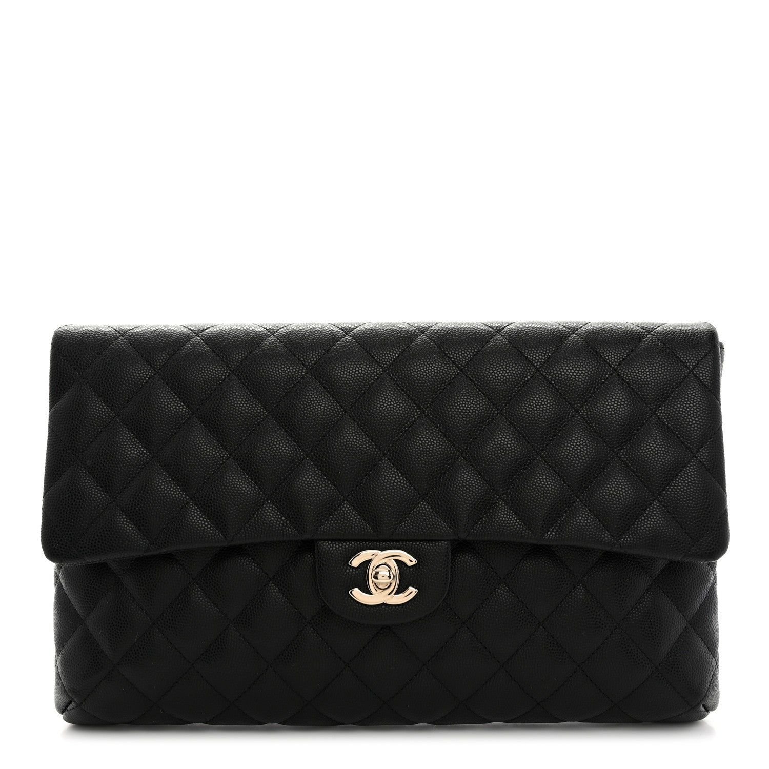 Chanel Caviar Quilted Flap Clutch Black 1 of 7