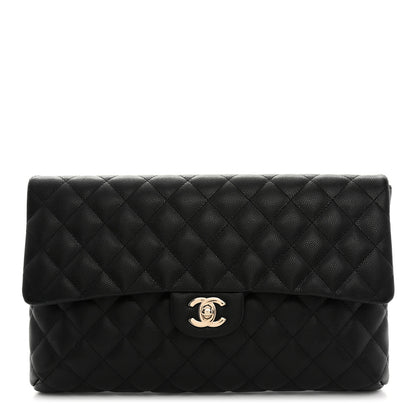 Chanel Caviar Quilted Flap Clutch Black 1 of 7