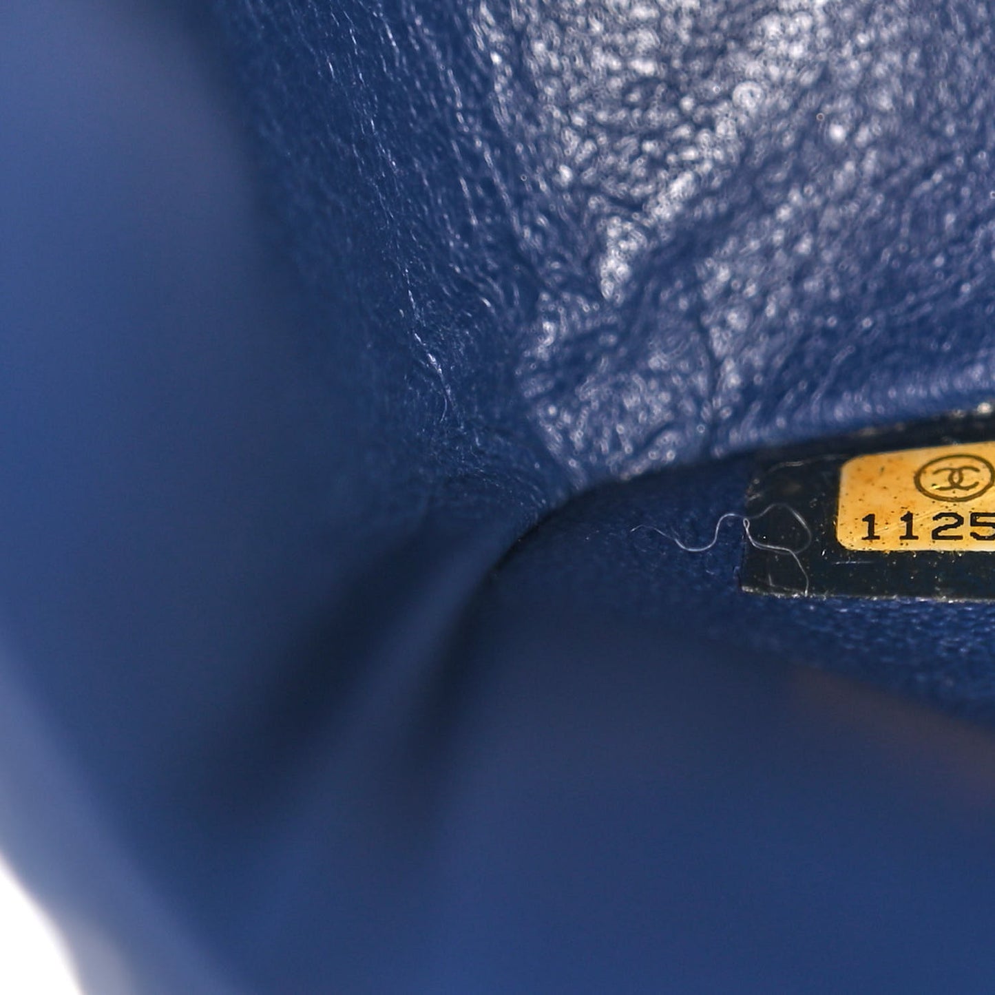 Lambskin Perforated Medium Double Flap Blue