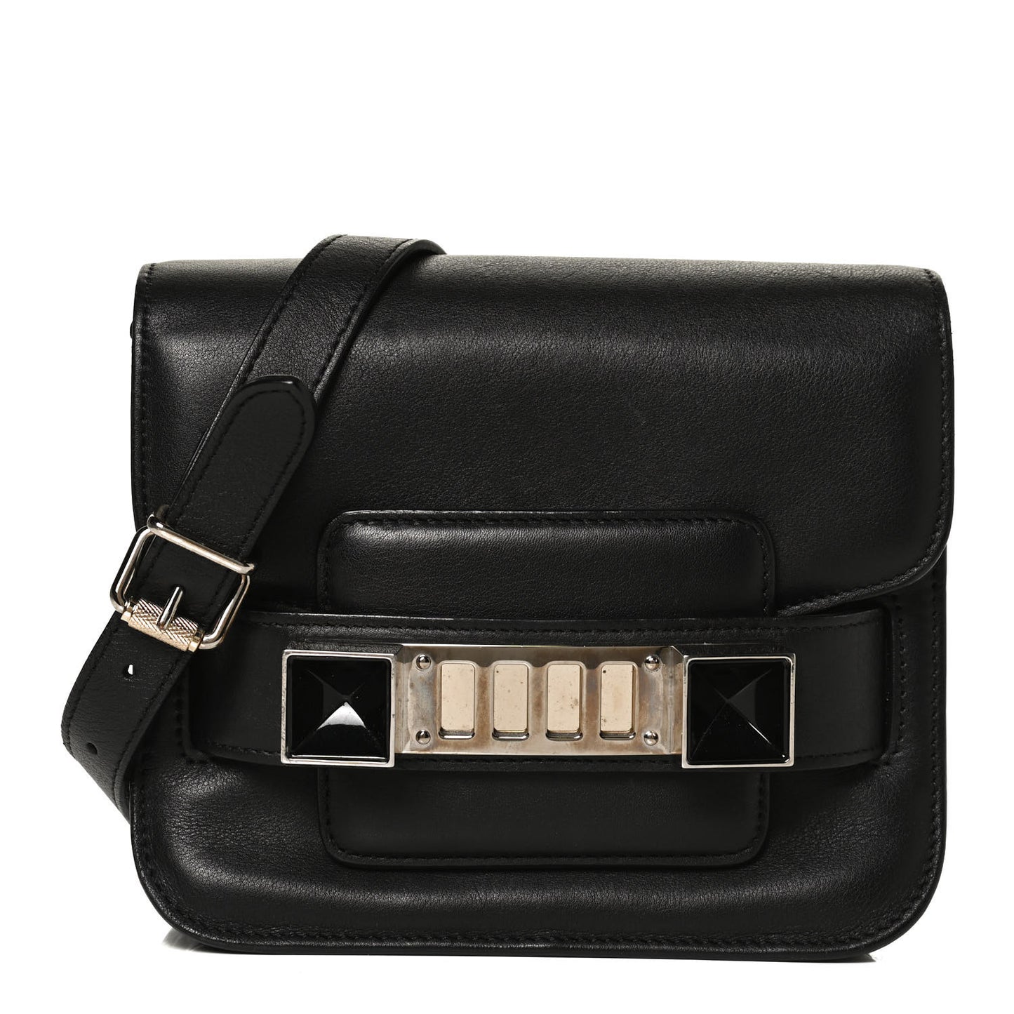 Calfskin PS11 Tiny Shoulder Bag Black