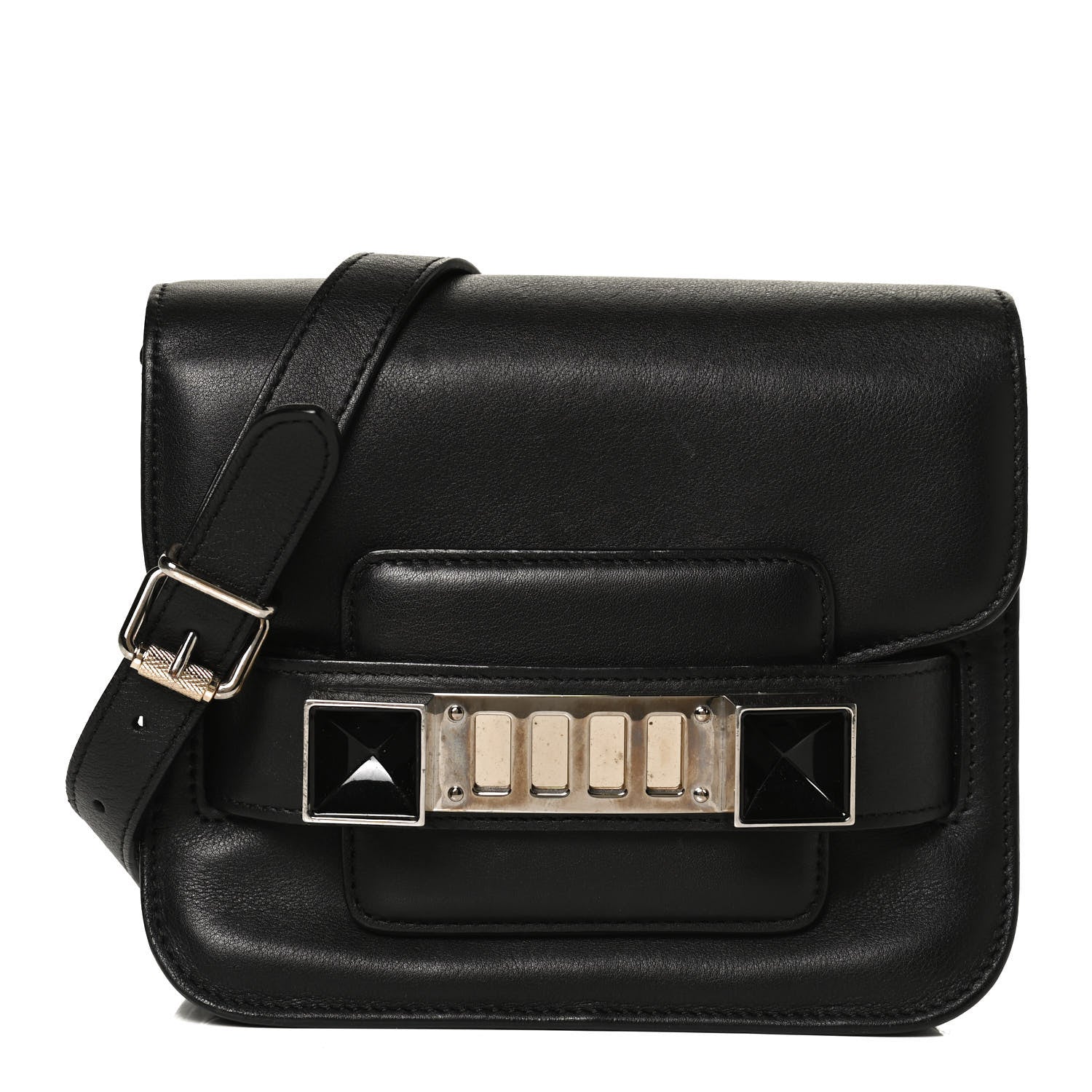 Proenza Schouler Calfskin PS11 Tiny Shoulder Bag Black 1 of 12