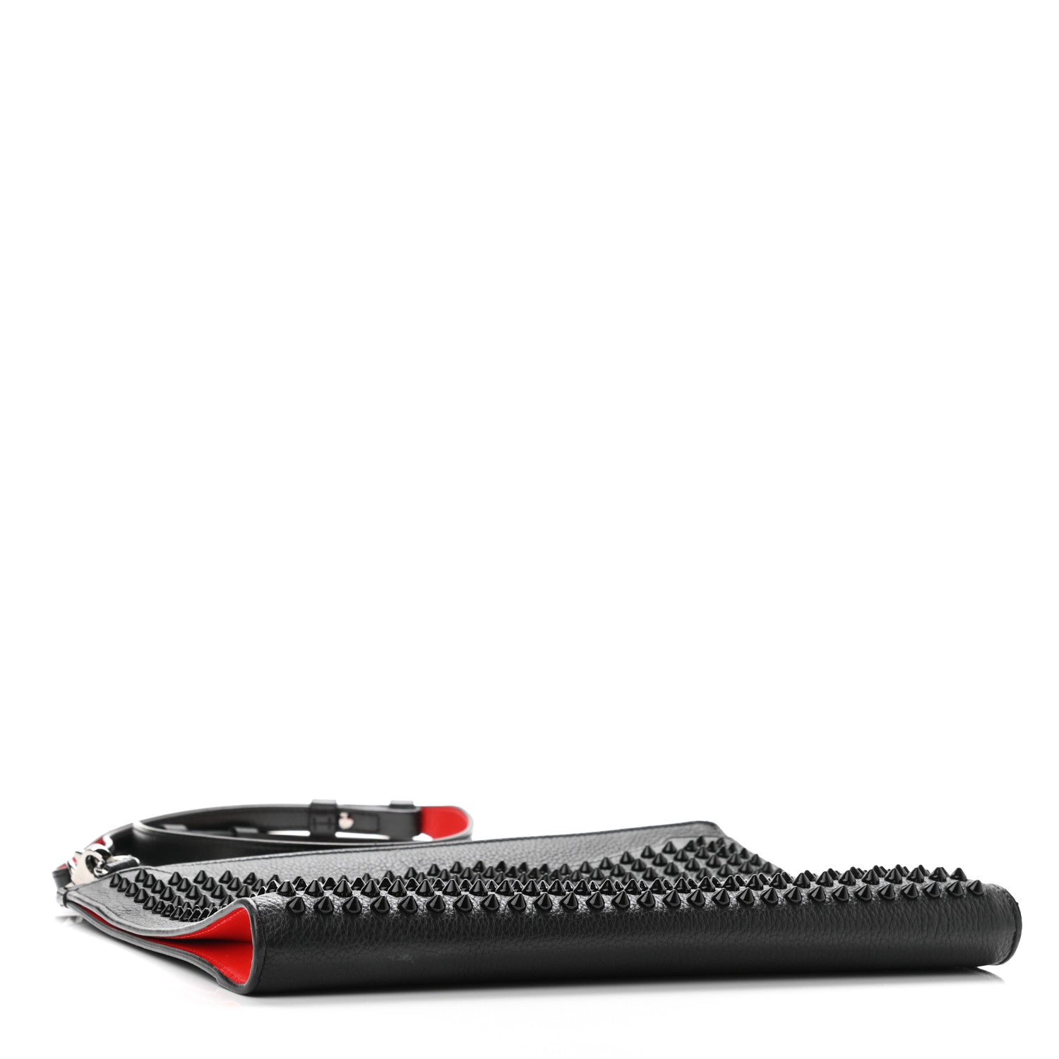 Christian Louboutin Calfskin Studded Skypouch Crossbody Clutch Black 4 of 11