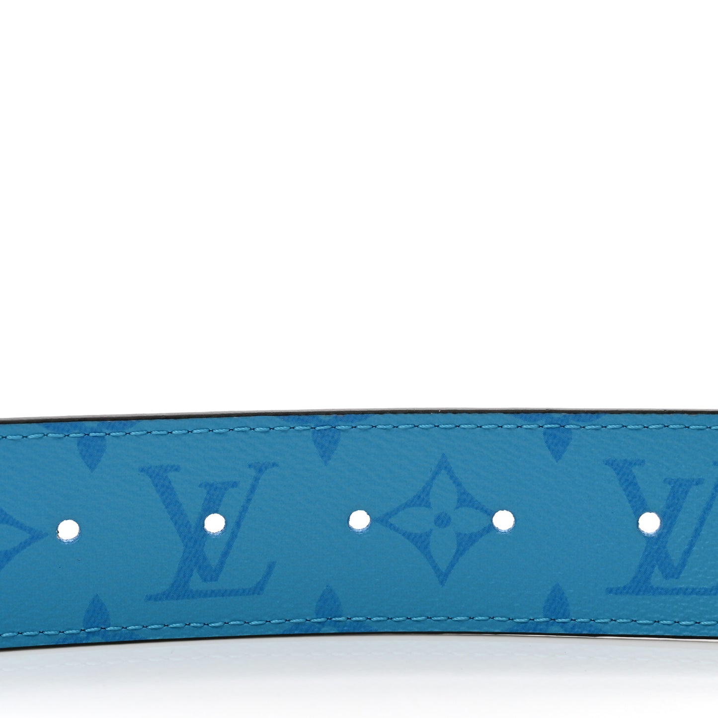 Monogram 40mm Reversible LV Initiales Belt 100 40 Lagoon Blue
