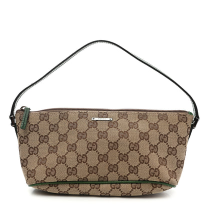 Gucci Monogram Boat Pochette Green 1 of 11