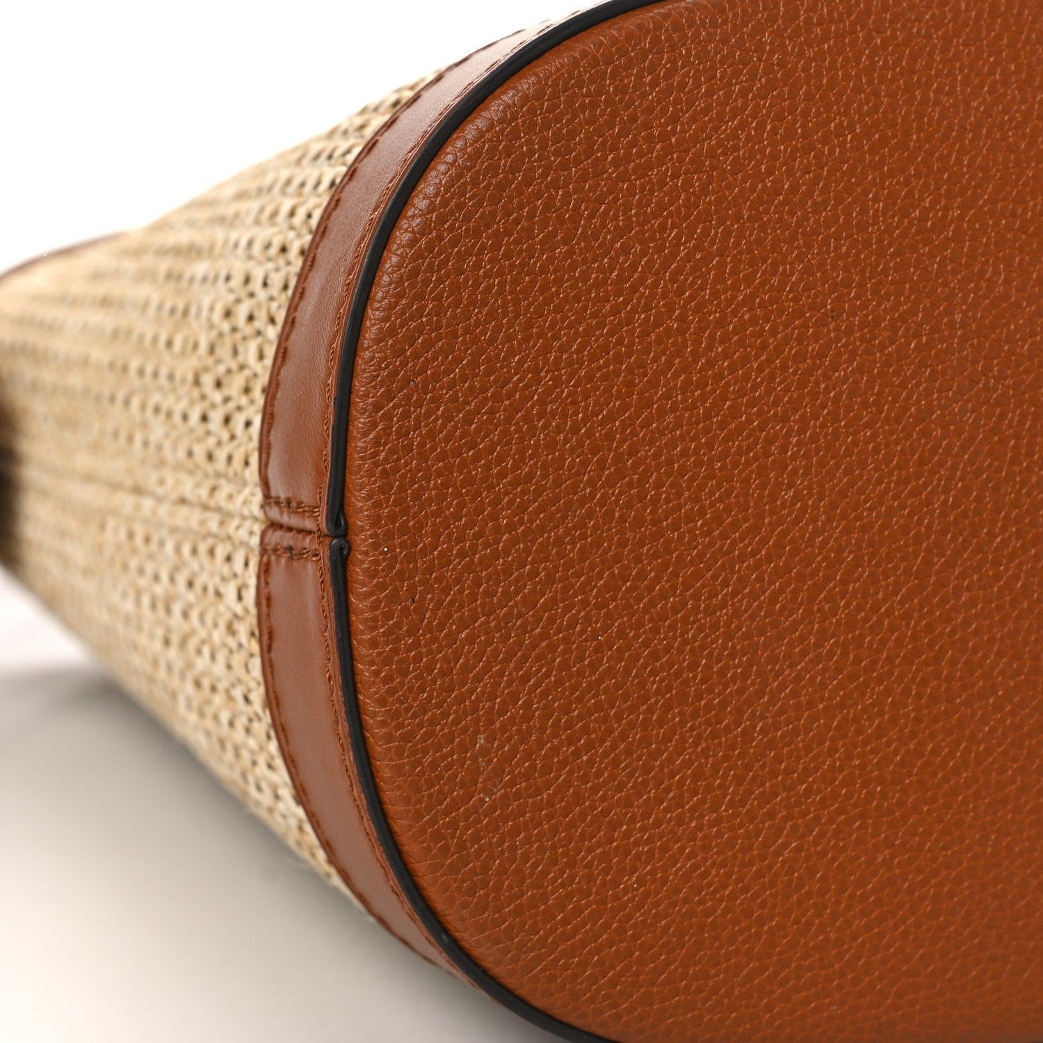 Louis Vuitton Kitted Raffia Petit Bucket Caramel 7 of 8
