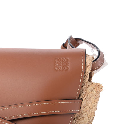 Loewe Calfskin Raffia Small Gate Crossbody Bag Natural Tan 9 of 9