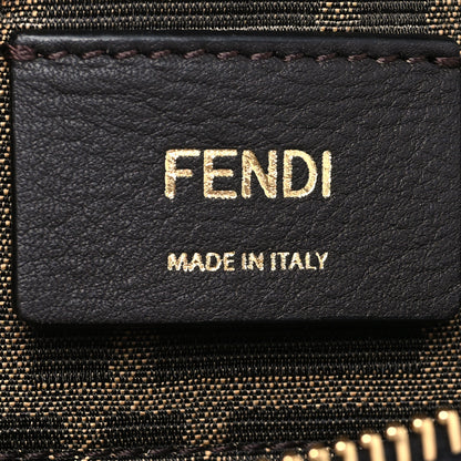 Fendi Vitello King Plexiglass Logo Embossed Mini By The Way Top Handle Boston Bag Black 6 of 10