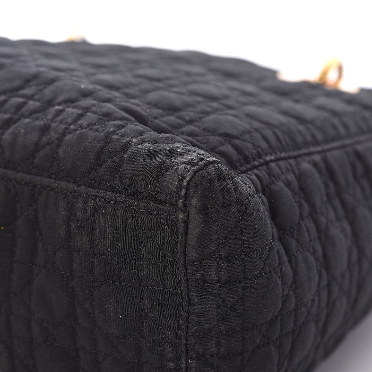Nylon Cannage Medium Lady Dior Black