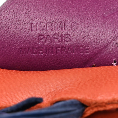 Hermes Milo Lambskin Grigri Rodeo Pegase Horse Bag Charm PM Cornaline Bleu Saphir Anemone 4 of 5