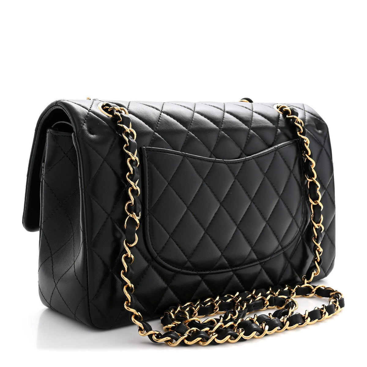 Chanel Lambskin Quilted Medium Double Flap Black 3 of 12