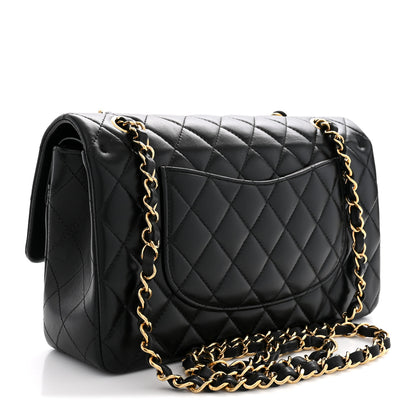 Chanel Lambskin Quilted Medium Double Flap Black 3 of 12