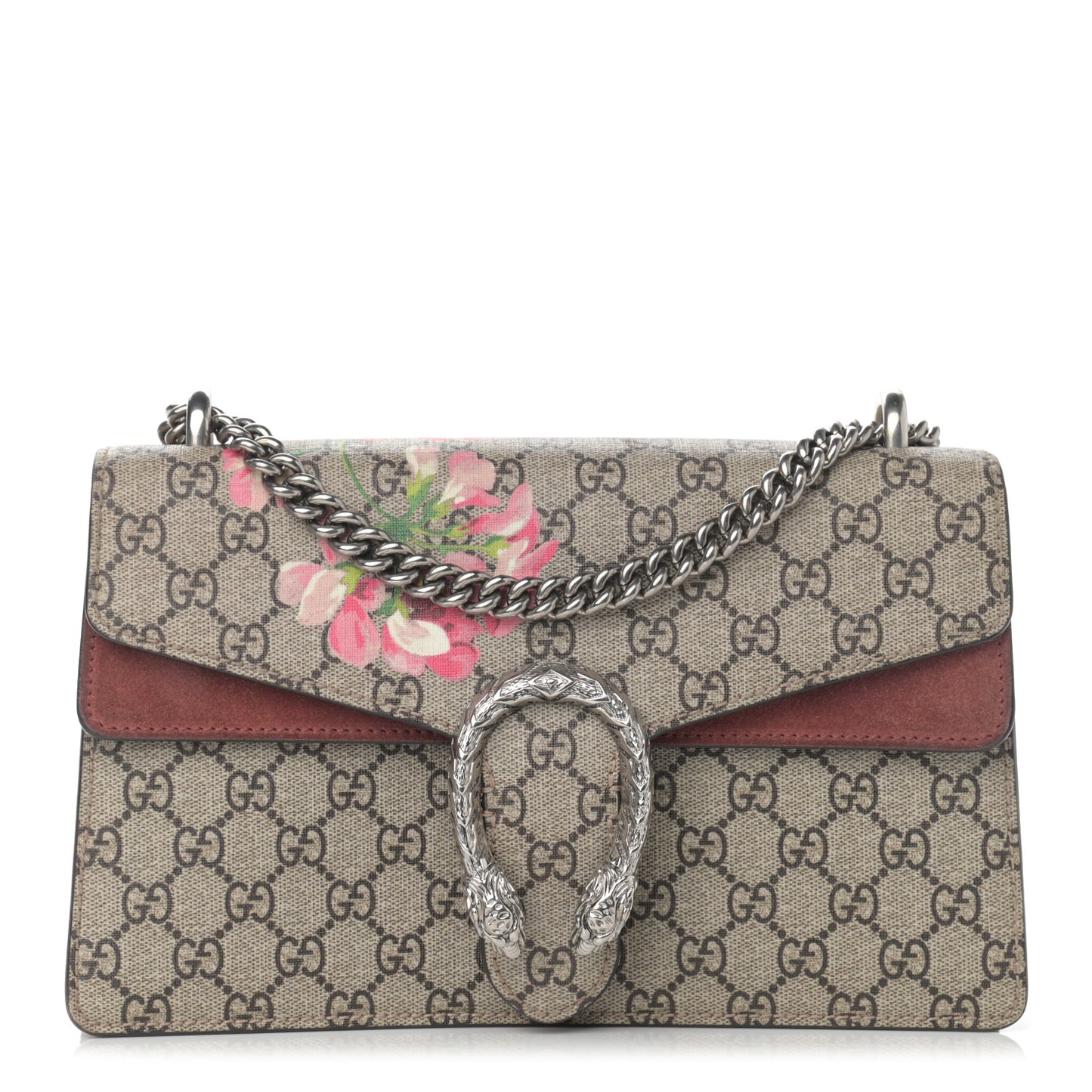 GG Supreme Monogram Blooms Small Dionysus Shoulder Bag Beige Multicolor Dry Rose