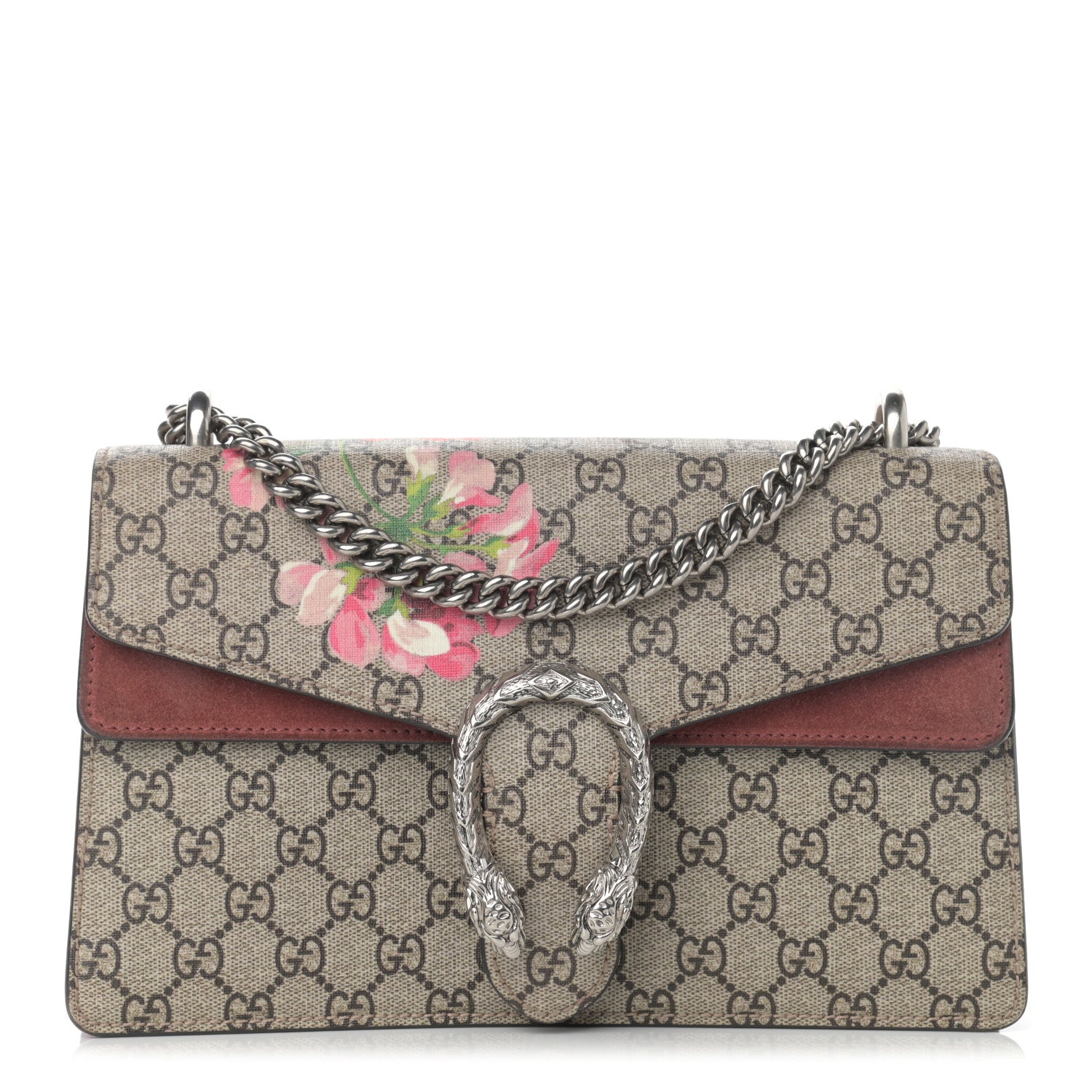 Gucci GG Supreme Monogram Blooms Small Dionysus Shoulder Bag Beige Multicolor Dry Rose 1 of 16