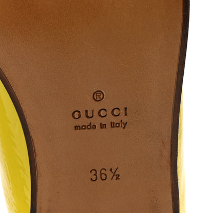 Gucci Vernice Naplack Womens 1953 Horsebit Loafers 36.5 Acid Lime 7 of 9