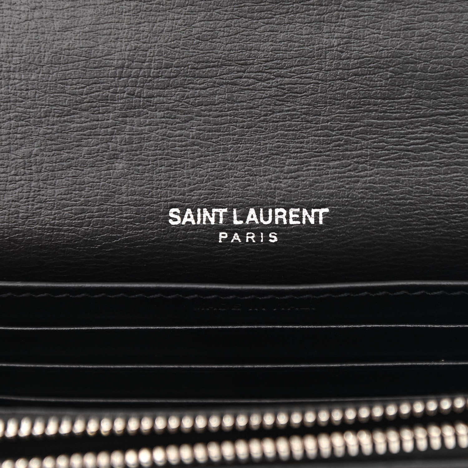Saint Laurent Calfskin Monogram Sunset Chain Wallet Black 6 of 11
