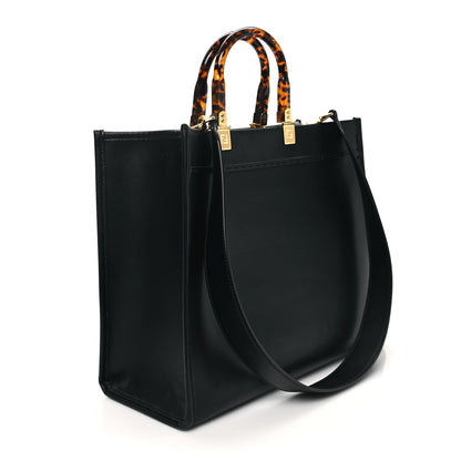 Fendi Vitello King Plexiglass Medium Fendi Sunshine Shopper Tote Black 3 of 11
