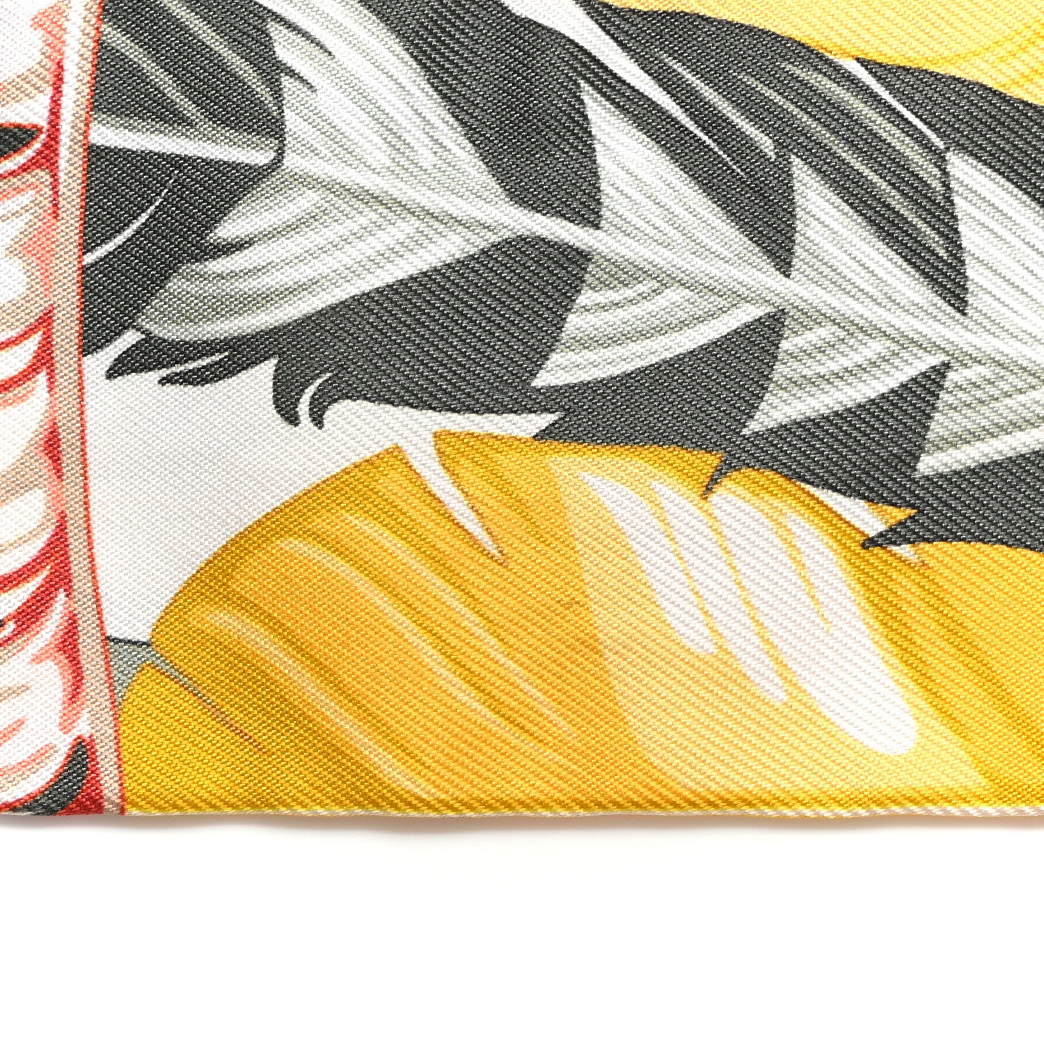 Hermes Silk La Danse Pacifique Twilly Jaune D'Or Kaki Orange 6 of 7
