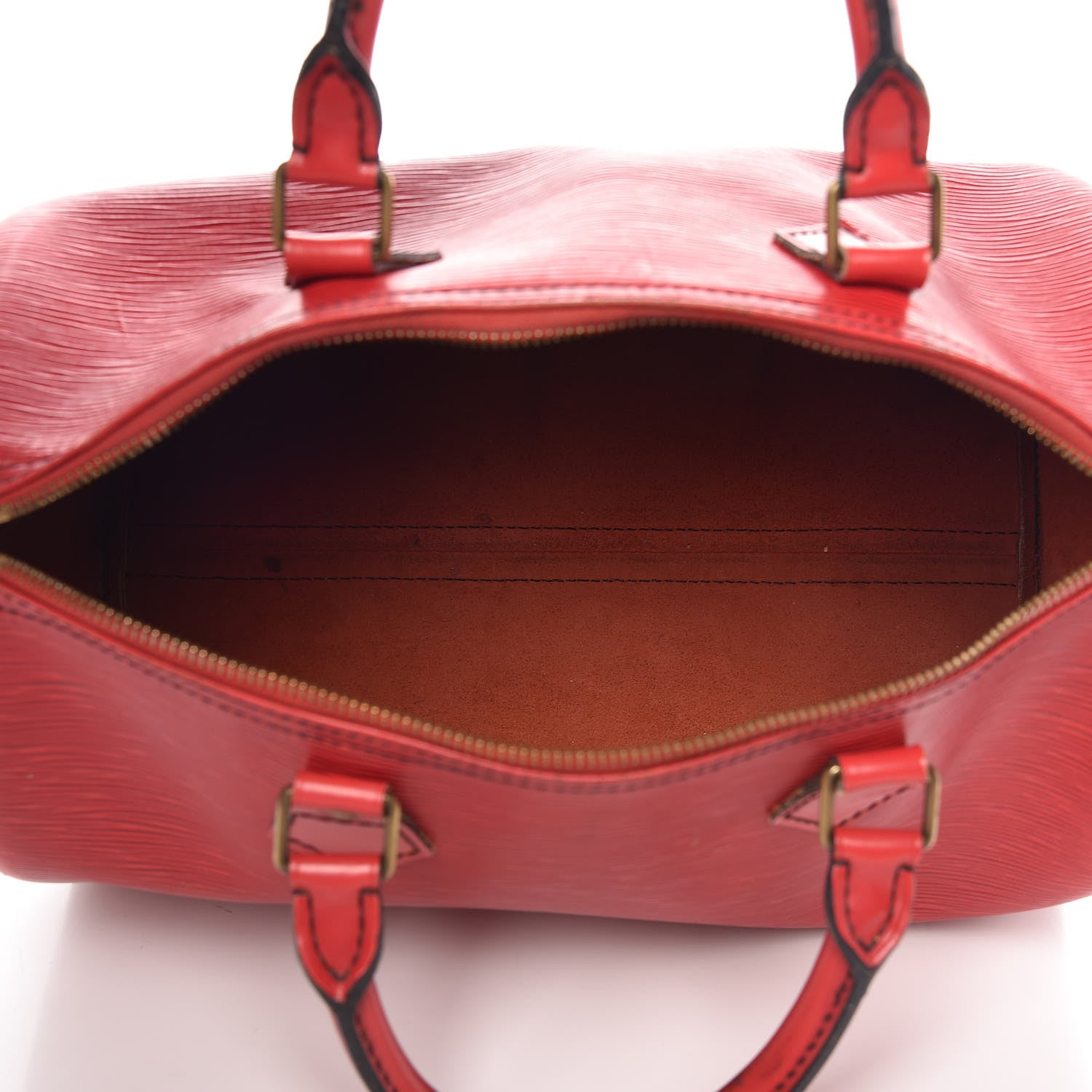 Louis Vuitton Epi Speedy 30 Castillan Red 7 of 39