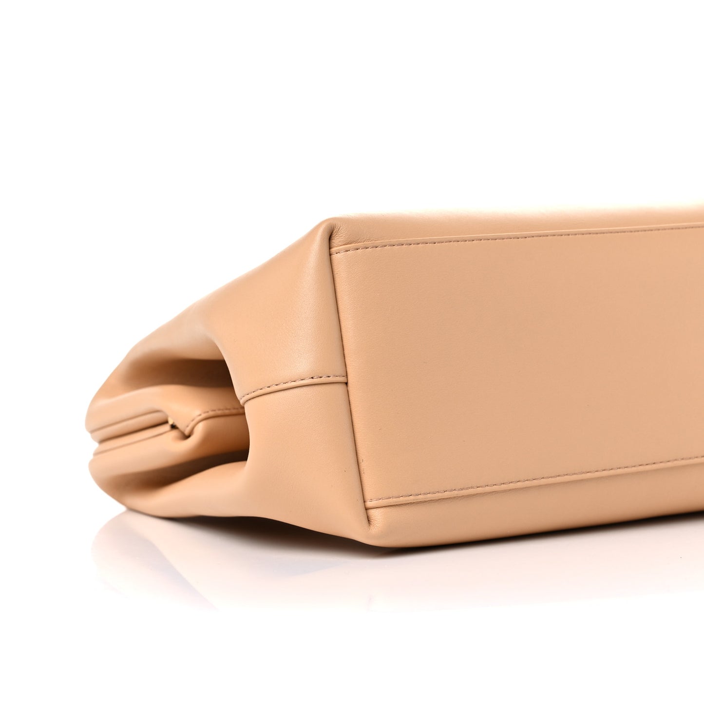 Calfskin Large The Point Triangle Bag Almond