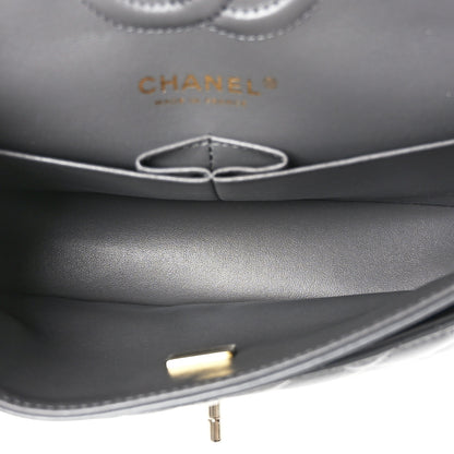 Chanel Lambskin Quilted Small Double Flap Grey 5 of 9