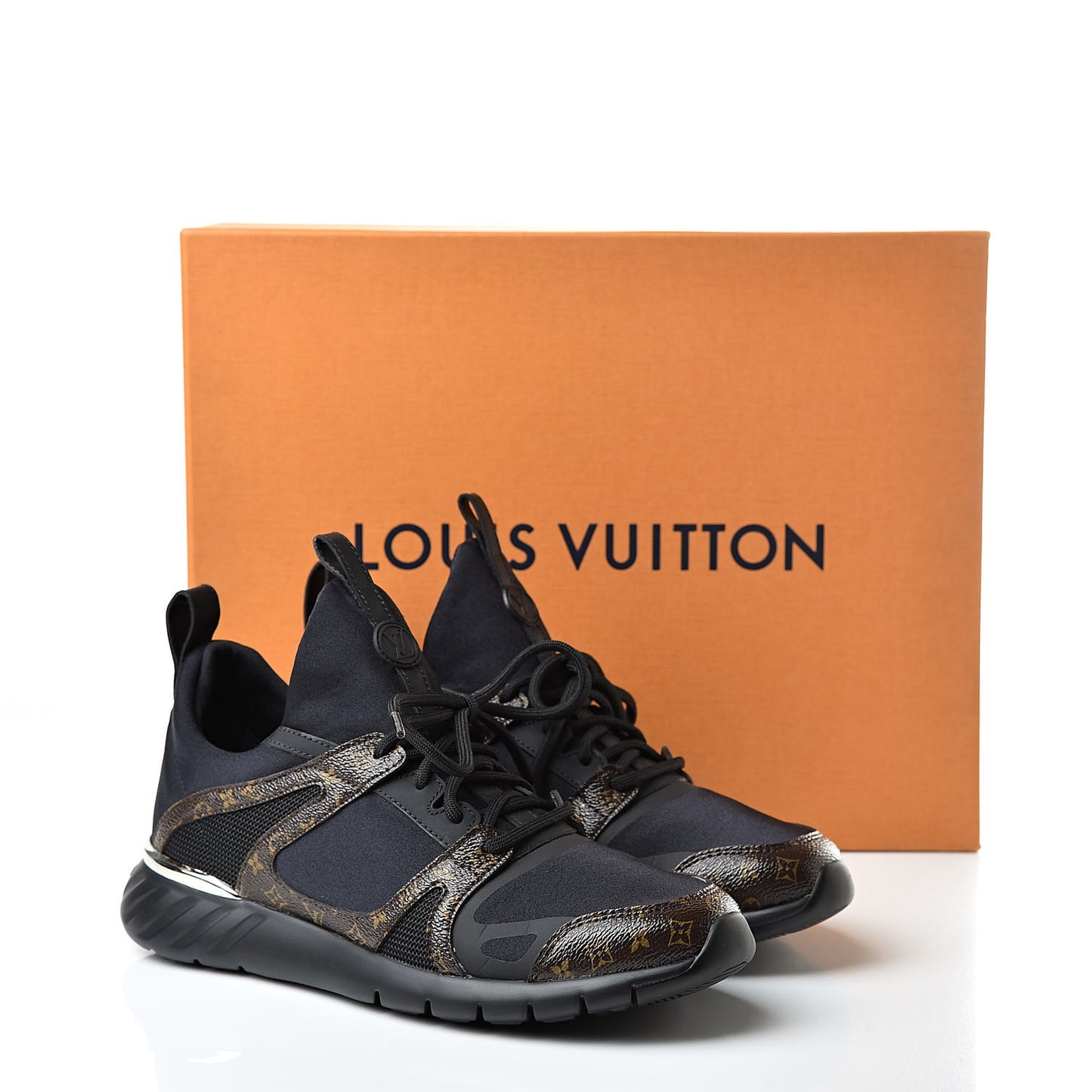 Technical Nylon Monogram Rubber Aftergame Sneakers 38 Black
