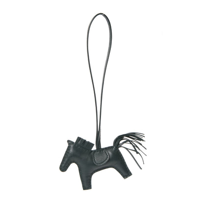 Hermes Milo Lambskin Grigri Rodeo Horse Bag Charm PM Vert Cypress 1 of 5
